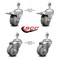 Service Caster 3.5 Inch Gray Polyurethane Swivel 12mm Stem Caster Total Lock Brake, 2PK SCC-TSTTL20S3514-PPUB-M1215-2-S-2 - alternate 4
